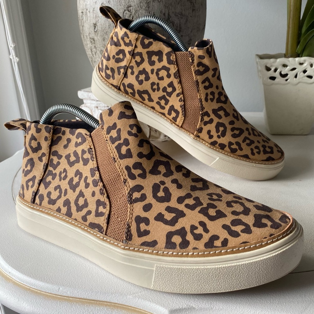 TOMS Bryce Leopard Cheetah Slip On Sneakers Shoes Casual Womens‎ 8.5